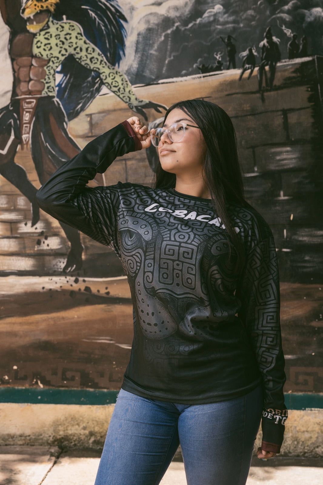 Playera Jersey Negra Soy relevo Manga Larga Deportiva Unisex. Precio más IVA.