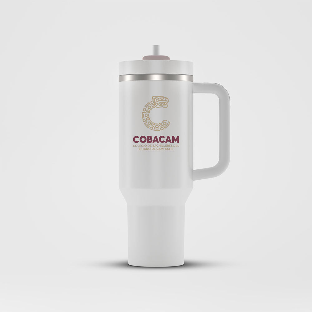 Vaso Térmico de 40oz Acero Inoxidable con Popote. Precio más IVA.