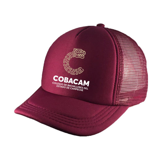 Gorra Trucker Malla Unitalla Guinda. Precio más IVA.